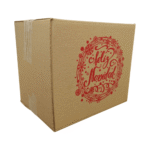 Caja Pisquera Navideña Kraft 310x230x310 mm - Regalo, mercaderia, empresas, aguinaldo - Imagen 4