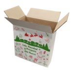 Caja Pisquera Navideña Blanca 310x230x310 mm - Regalo, mercaderia, empresas, aguinaldo - Imagen 4