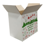 Caja Pisquera Navideña Blanca 310x230x310 mm - Regalo, mercaderia, empresas, aguinaldo - Imagen 3
